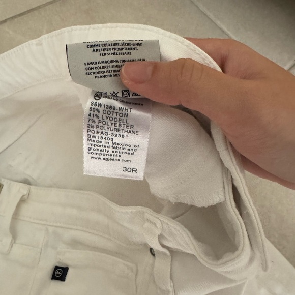 AG ADRIANO GOLDSCHMIED White The Legging Super Skinny Ankle Jeans 30 - Picture 8 of 9
